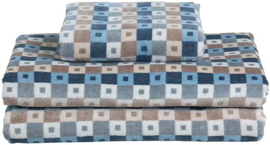 Bob håndkle 70x130 blå/beige