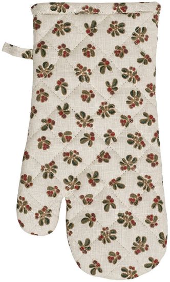 Julie lin/bomull grillvott beige