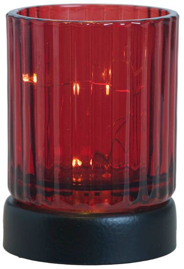 Lumine lyslykt med LED 10 cm rød