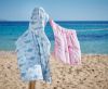 Shark poncho blå