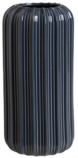 Loom vase 22cm blå