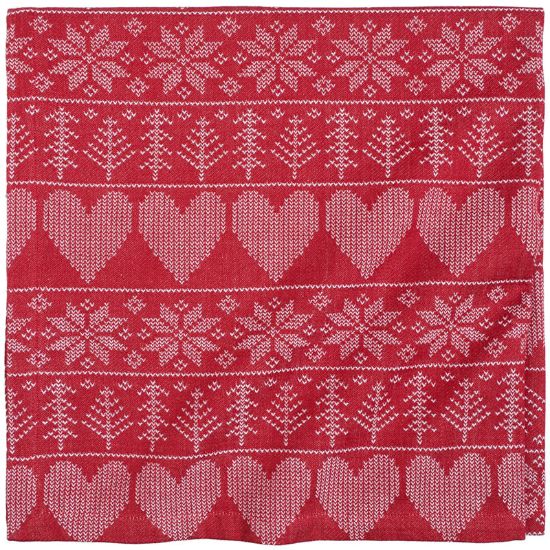 Snowdrop duk 90x90 rød