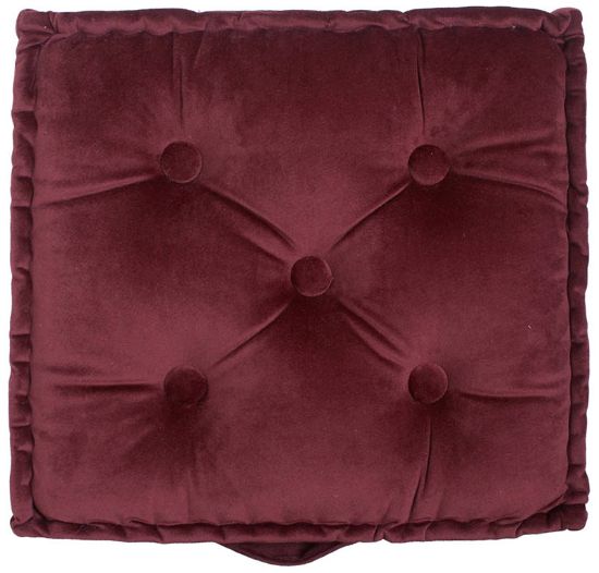 Lucinda sittepute 45x45x8 vinrød