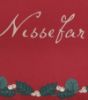 Nissefar putevar 50x70 mørk rød