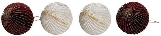 Fryda julekuler 4 pk. cream og mørk rød