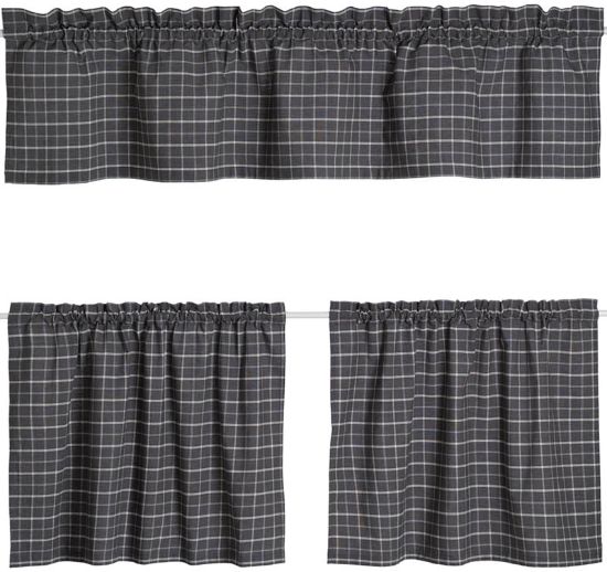 Leonard cafegardin 200x45 svart