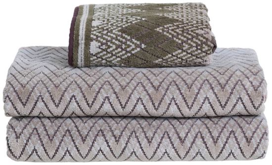 Tweez håndkle 50x70 beige/grønn