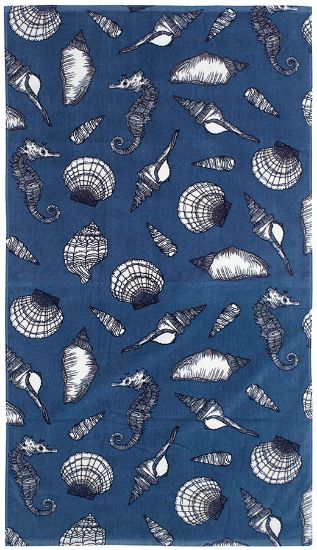 Hav strandhåndkle 80x150 havblå