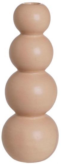 Vilde lysestake 22 cm beige
