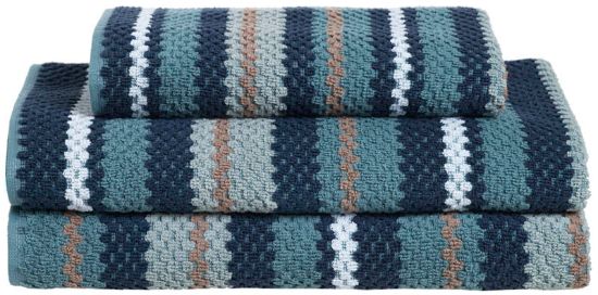 Hazel håndkle 70x130 aqua/blå