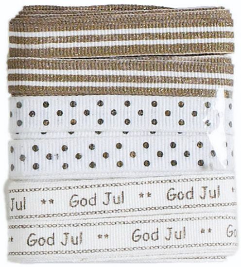 God jul bånd 3 ass.x 3m gull
