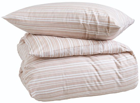 Stripes sengesett 140x200 rosa