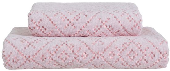 Lona håndkle 70x130 korall