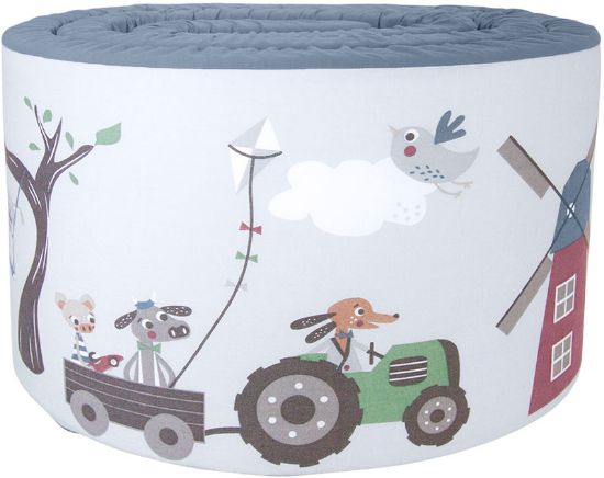 Sebra farm sengekant blå