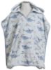 Shark poncho blå