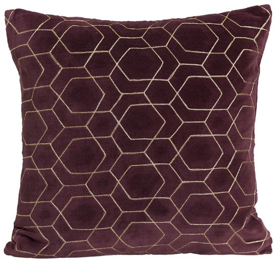Avida putetrekk 45x45 vinrød