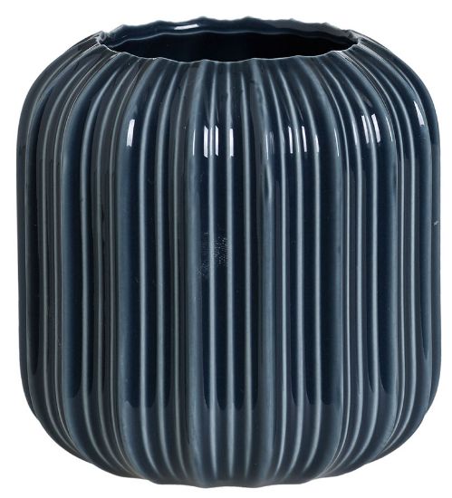 Loom vase 11 cm blå