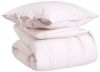 Plain bomullsengesett 140x220 lys rosa
