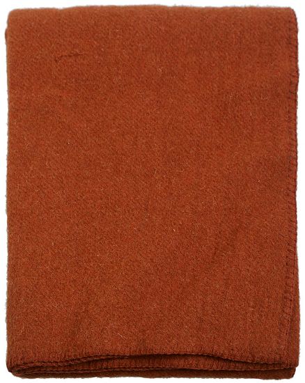 Sigve ullpledd 130x170 rust