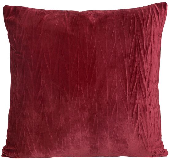 Crush putetrekk 45x45 mørk rød