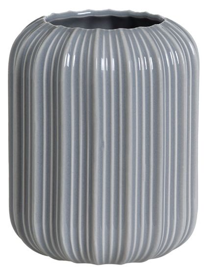 Loom vase 13,8 cm grå