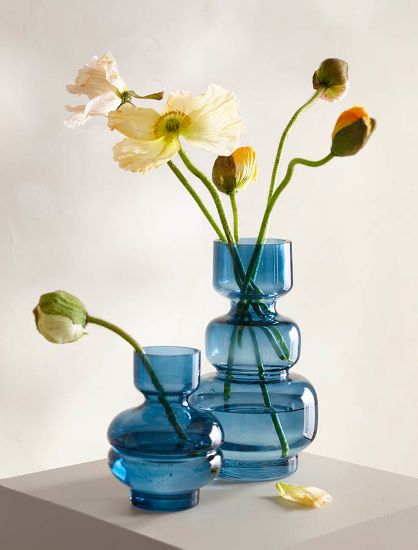 Como vase 15 cm blå