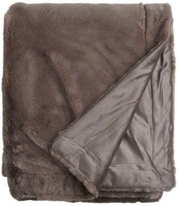 Lodge pelspledd 130x170 gråbrun