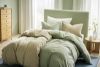 Made lin/bomull sengesett 200x220 beige