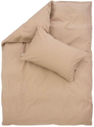 Bilde av Plain cotton bomullsengesett beige