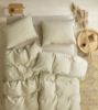 Made lin/bomull sengesett 200x220 beige