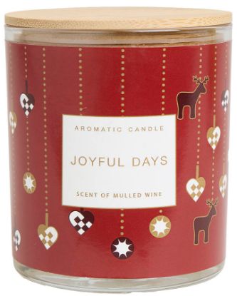 Joyful Days duftlys 9 cm rød