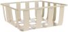 Floke oppbevaringskurv 18x18x7 cm lys beige