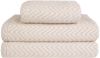 Marna hamp zigzag håndkle 50x90 beige