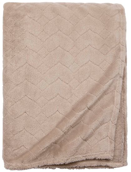 Cora pledd 130x170 gråbeige